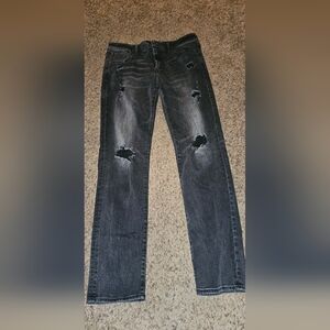 American Eagle Outfitters Black Distressed Men Jeans